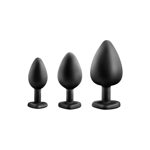 Luxe by Blush - Bling Plugs - 3-delige buttplugset met siersteen